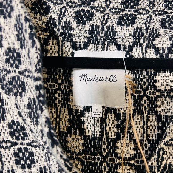 SOLD Madewell Geometric Jacquard Tie-Waist Jacket Small - Picture 6 of 8